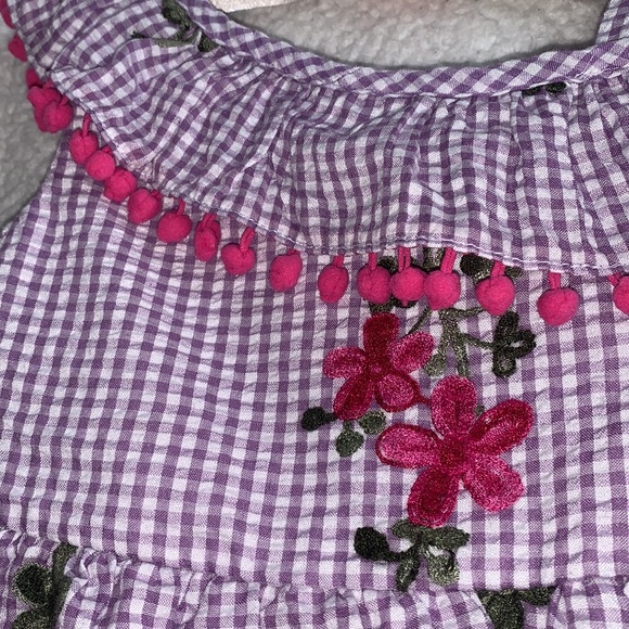 Rare Editions Purple Floral Seersucker Dress 5 EUC - Picture 7 of 11